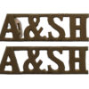 Pair of Argyll & Sutherland Highlanders (A&SH) Shoulder Titles