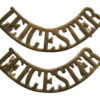 Pair of Leicestershire Regiment (LEICESTER) Shoulder Titles