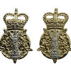 Pair of Leicestershire & Derbyshire Yeomanry Anodised (Staybrite) Collar Badges