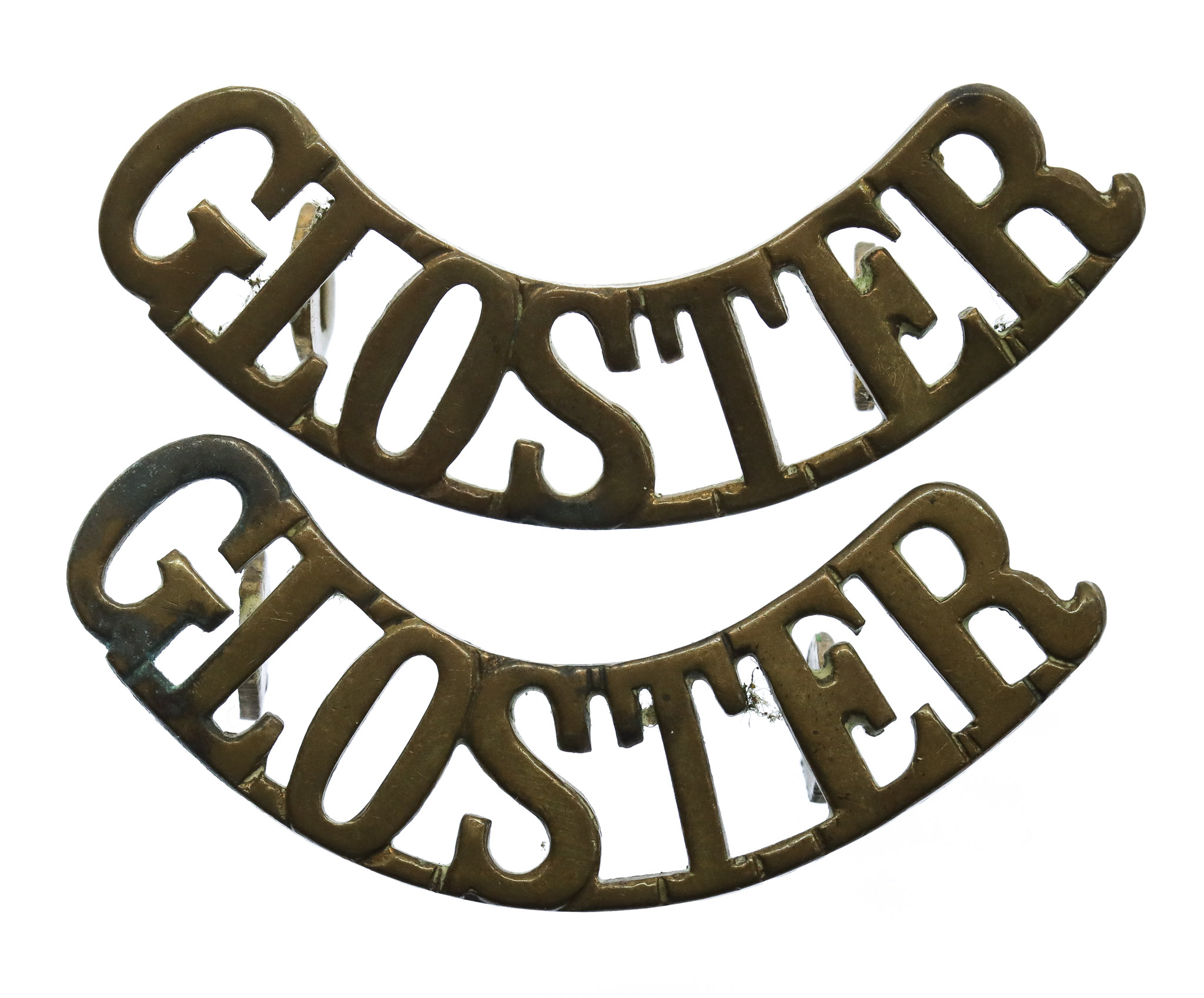Pair of Gloucestershire Regiment (GLOSTER) Shoulder Titles