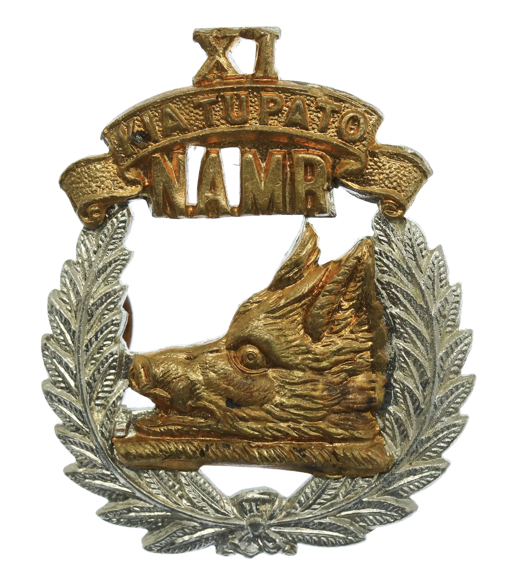 New Zealand 11th North Auckland Mounted Rifles Cap/Collar Badge 
