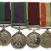 GSM (Clasp - Malaya), CSM (Clasp - Borneo), Army LS&GC and Indian Independence Medal Group of Four - W.O.Cl.2. Amarbahadur Gurung, 2nd Gurkha Rifles