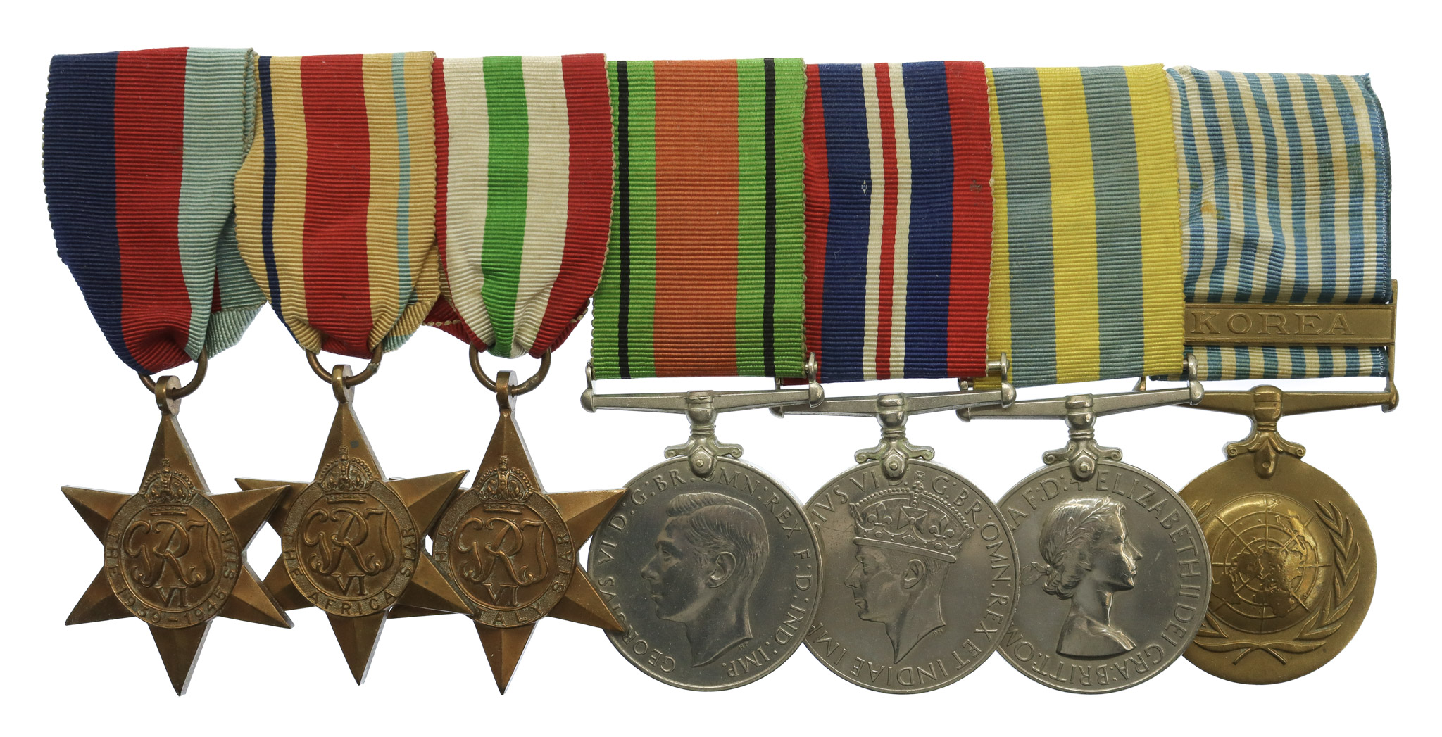 WW2 and Korean War Medal Group of Seven - Gnr. F. Park, Royal Artillery