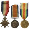 WW1 1914-15 Star Medal Trio - Pte. T. Rees, South Lancashire Regiment