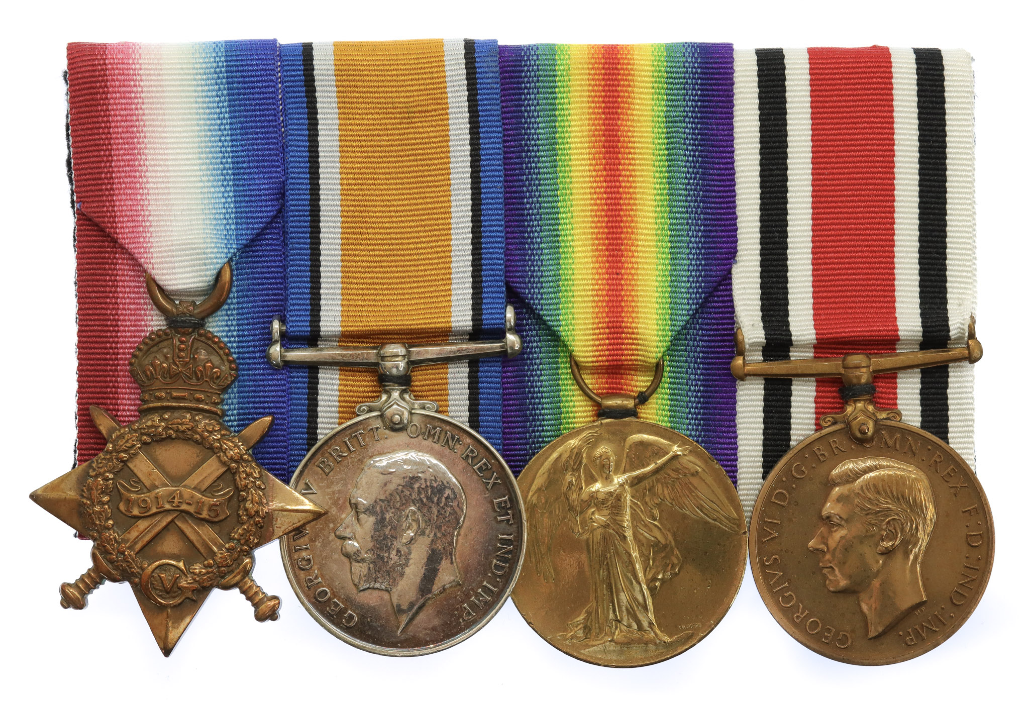 WW1 1914-15 Star, British War Medal, Victory Medal and Special Constabulary Long Service Medal Group of Four - Gnr. P. Oakley, Royal Artillery