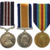WW1 Military Medal, British War Medal & Victory Medal Group of Three - Sjt. F. Wickes, 13th Bn. King's Royal Rifle Corps