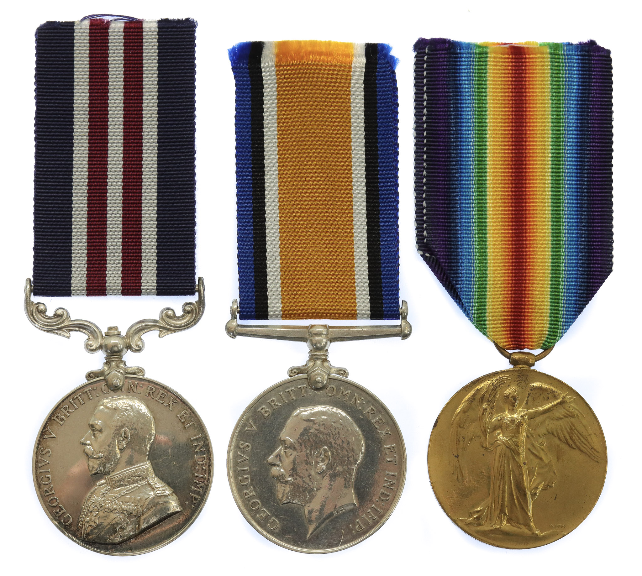 WW1 Military Medal, British War Medal & Victory Medal Group of Three - Sjt. F. Wickes, 13th Bn. King's Royal Rifle Corps