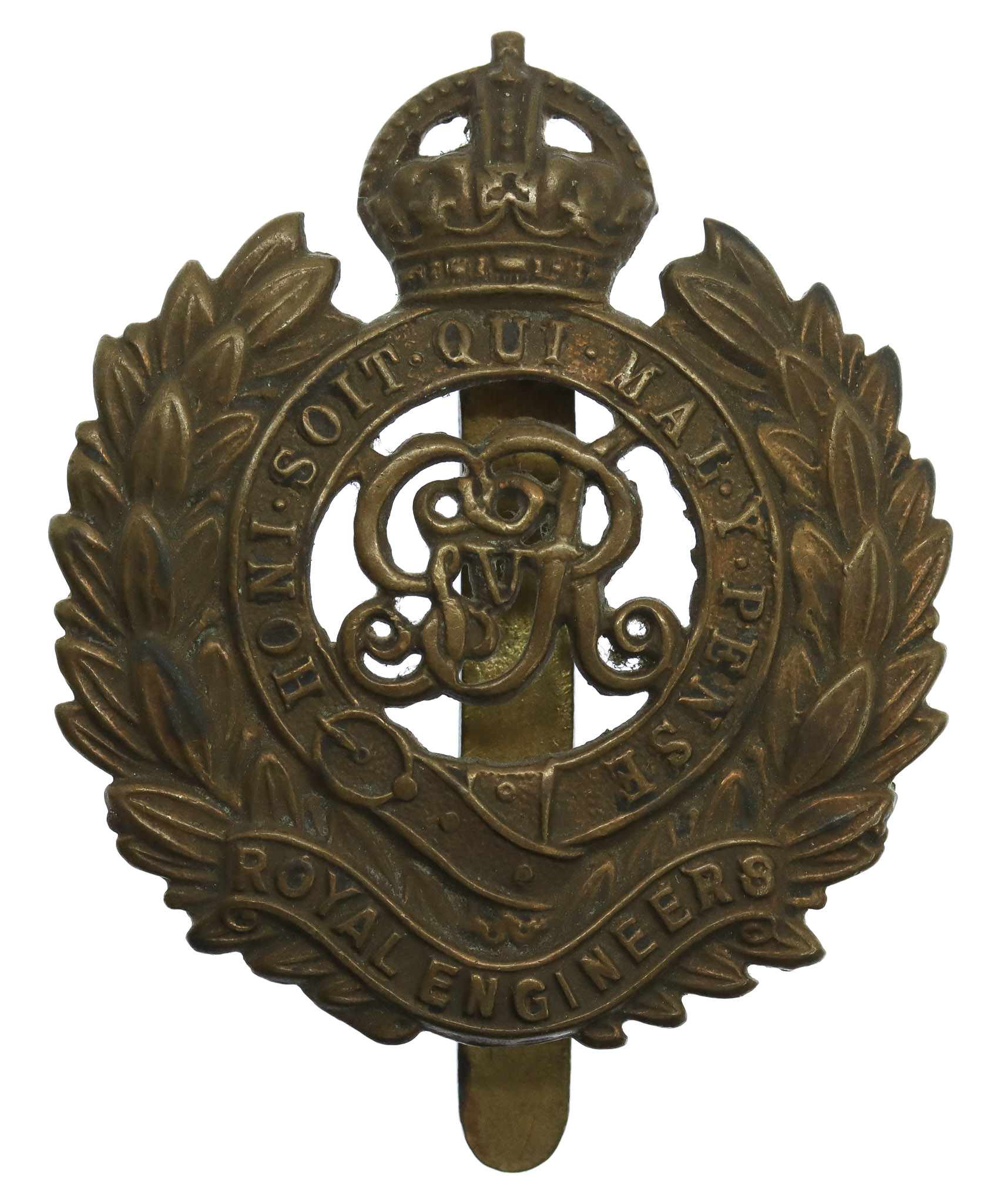 George V Royal Engineers Cap Badge