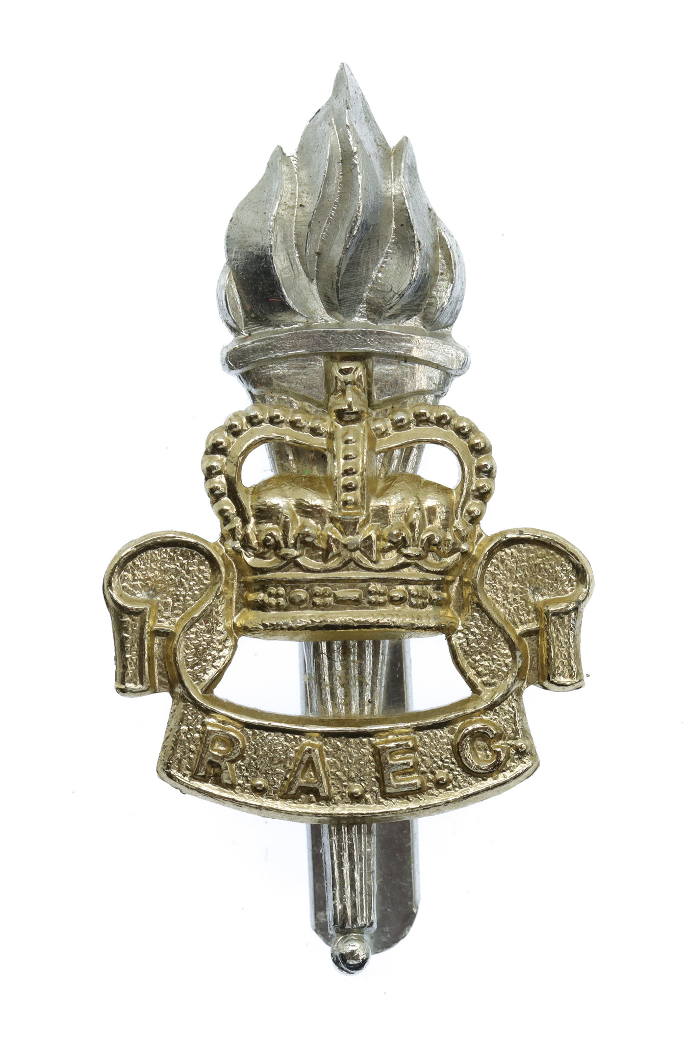 Royal Army Educational Corps (R.A.E.C.) Anodised (Staybrite) Cap Badge