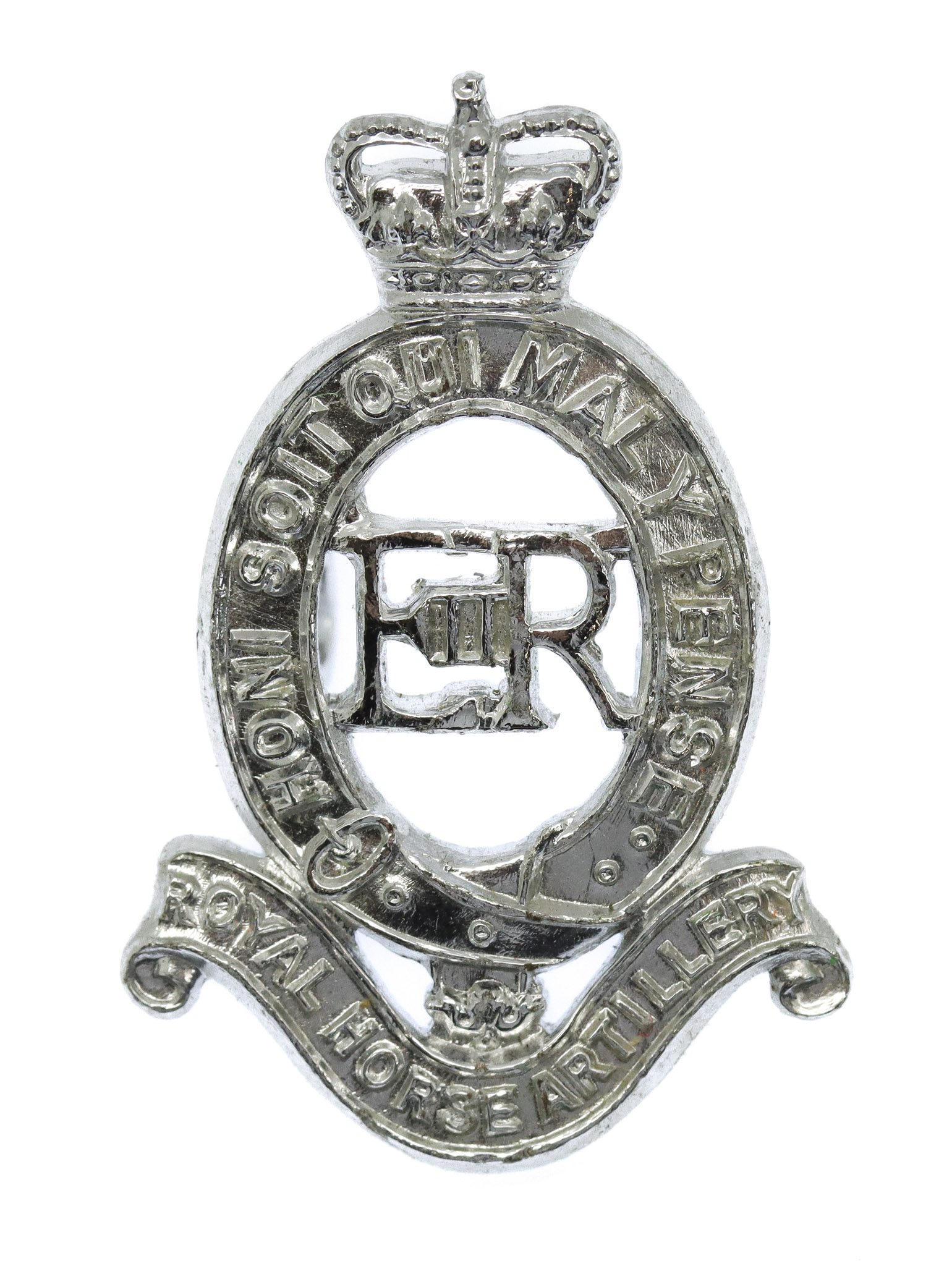 Royal Horse Artillery (R.H.A.) Anodised (Staybrite) Cap Badge