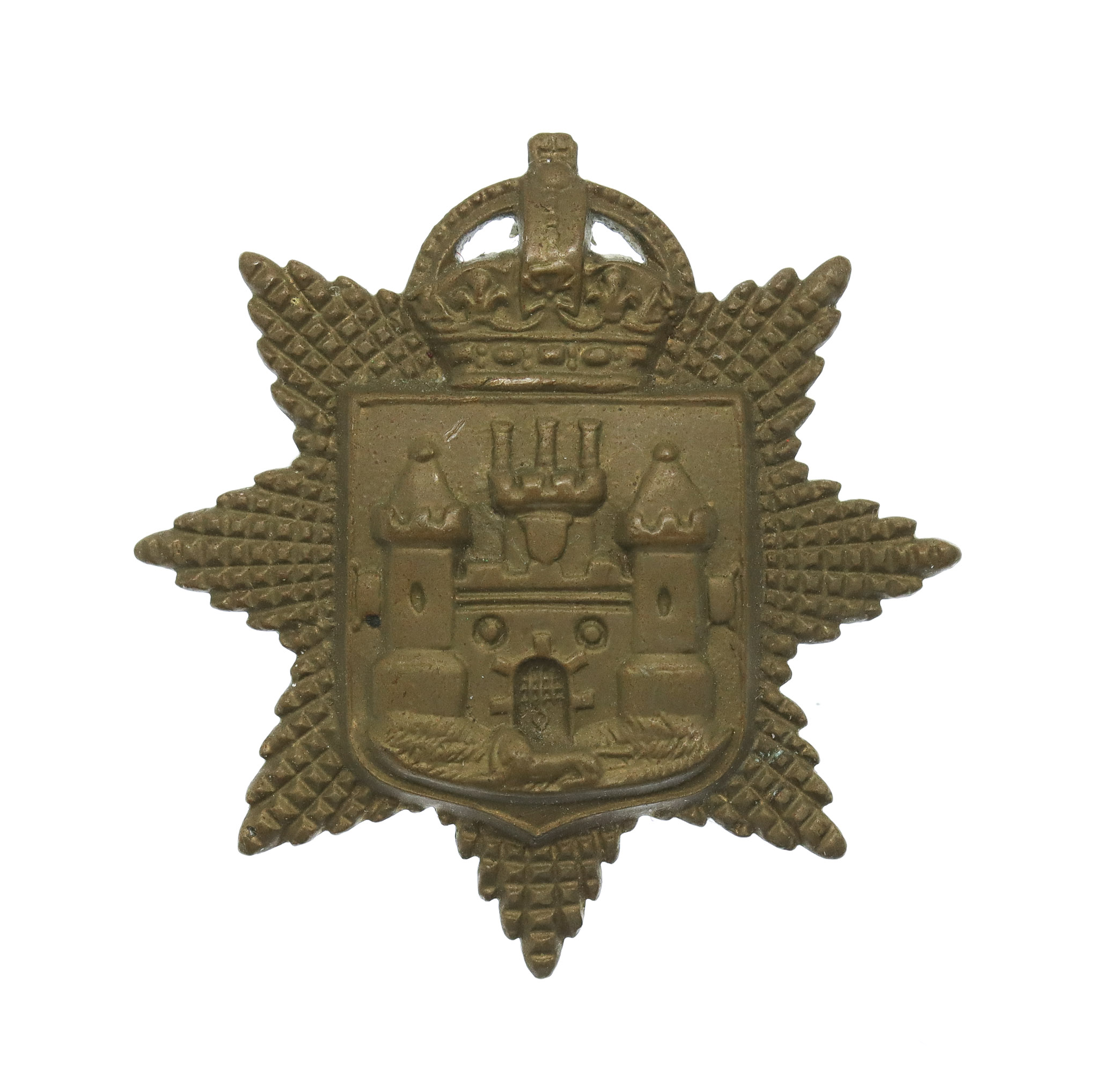 East Surrey Regiment Collar Badge - King's Crown