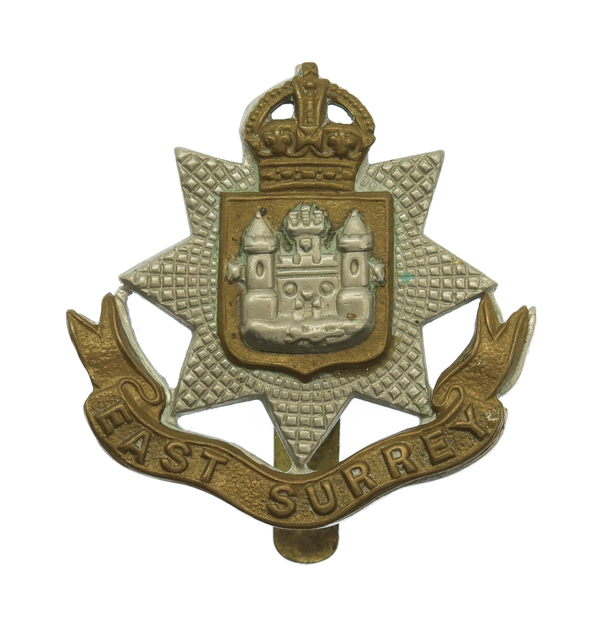 East Surrey Regiment Beret Badge - King's Crown