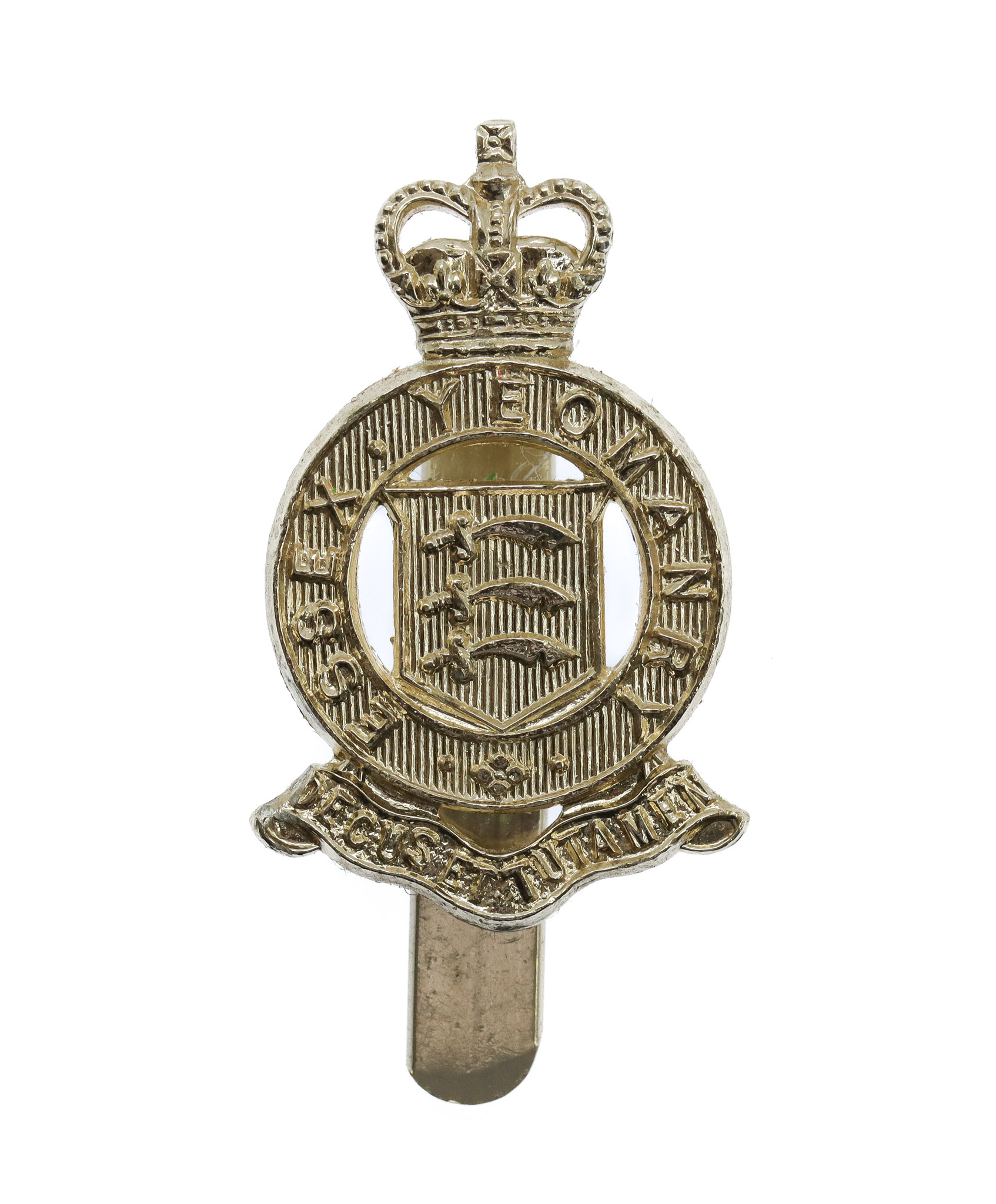 Essex Yeomanry Anodised (Staybrite) Beret Badge - Queen's Crown