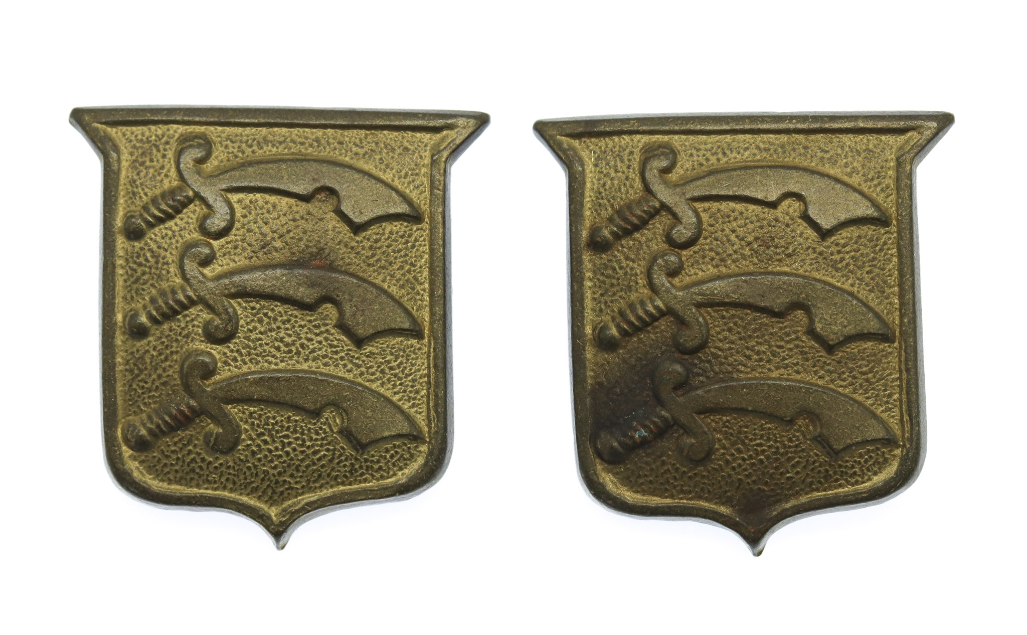 Pair of Essex Regiment Collar Badges