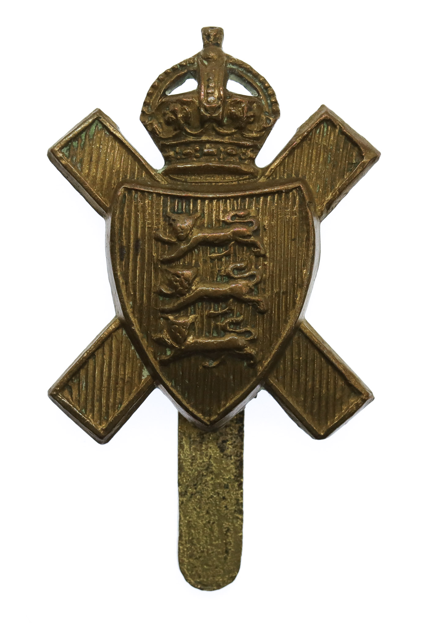 Royal Militia of the Island of Jersey (Light Infantry) Cap Badge - King's Crown