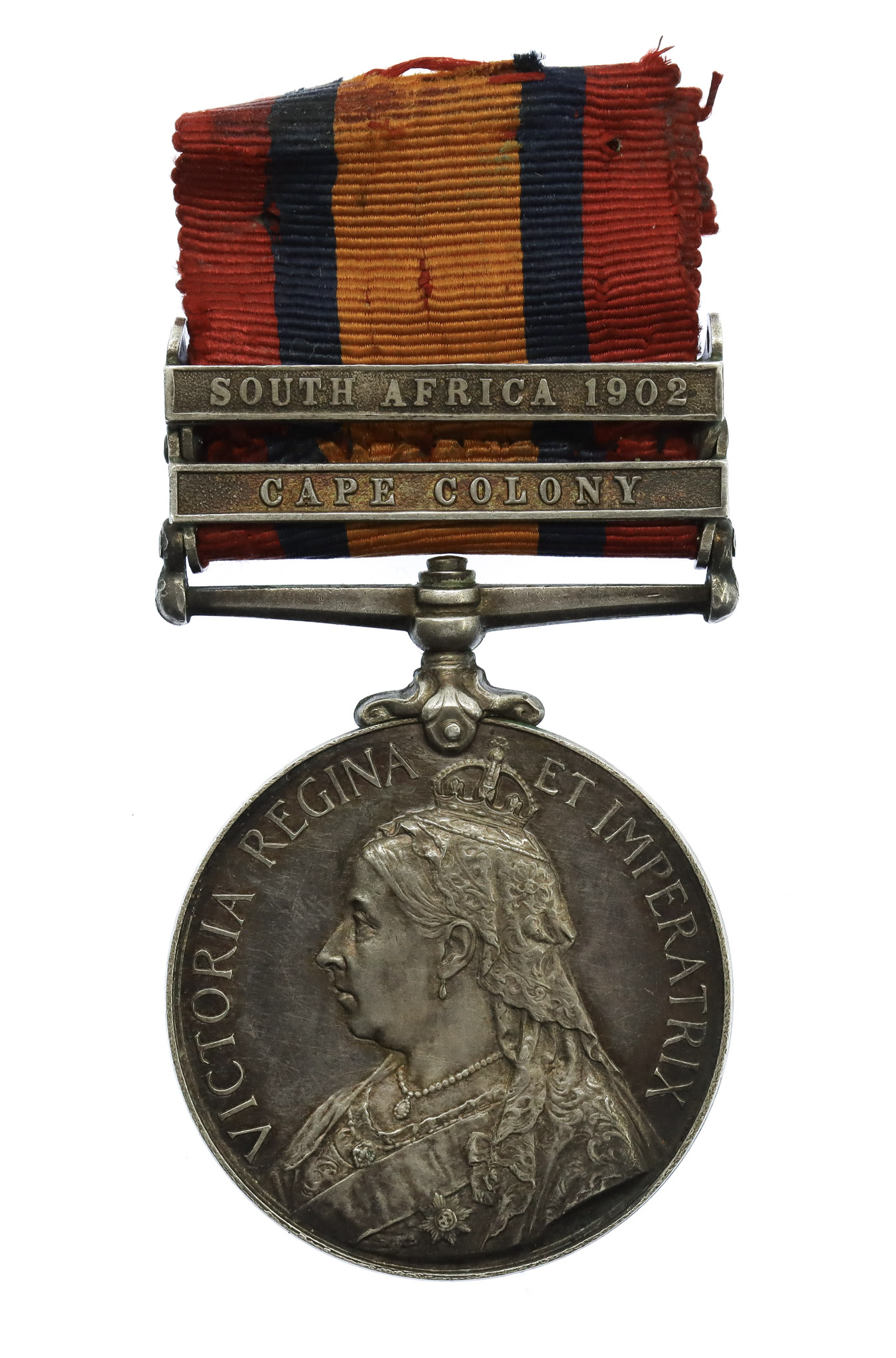 Queen's South Africa medal (2 Clasps - Cape Colony, South Africa 1902) - Pte. J. Burke, Yorkshire Regiment