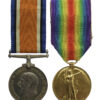 WW1 British War & Victory Medal Pair - Pte. H. Richens, Royal Berkshire Regiment - Wounded in Action, 1918
