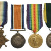 WW1 1914-15 Star, British War Medal, Victory Medal and Territorial Force Efficiency Medal Group of Four - Whlr. Cpl. H. Proud, Royal Field Artillery