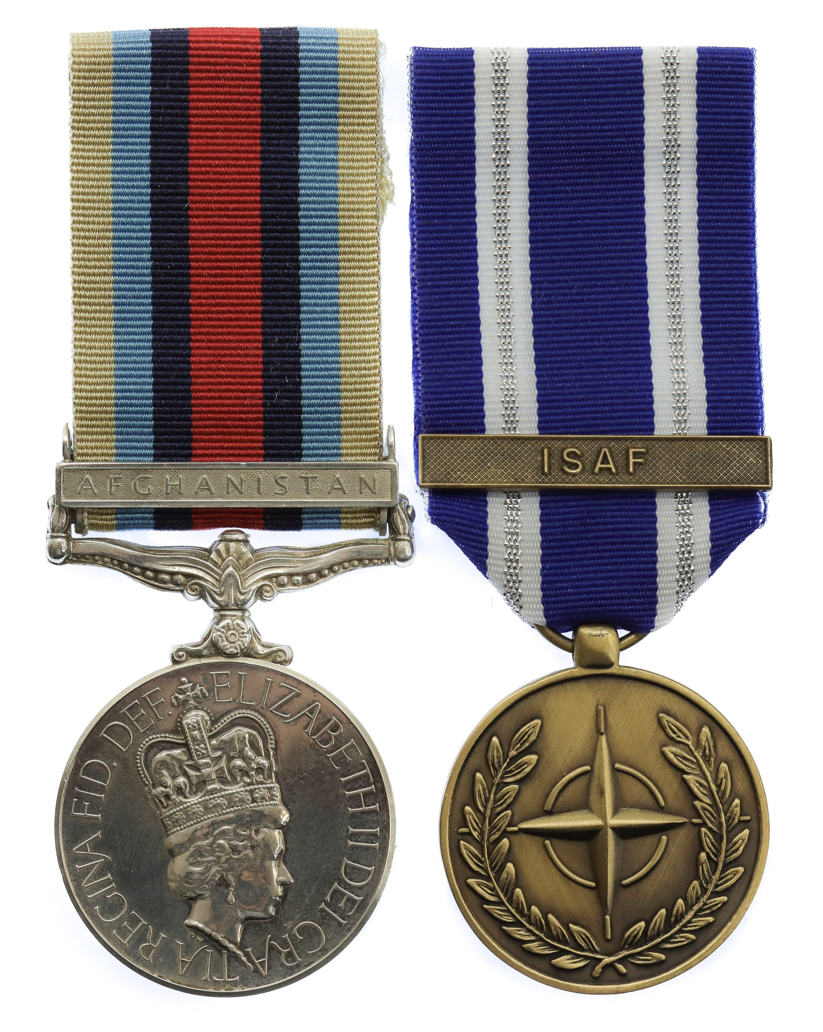 OSM Afghanistan & Non Article 5 NATO (ISAF) Medal Pair - Airtpr. G.J. Millican, Army Air Corps