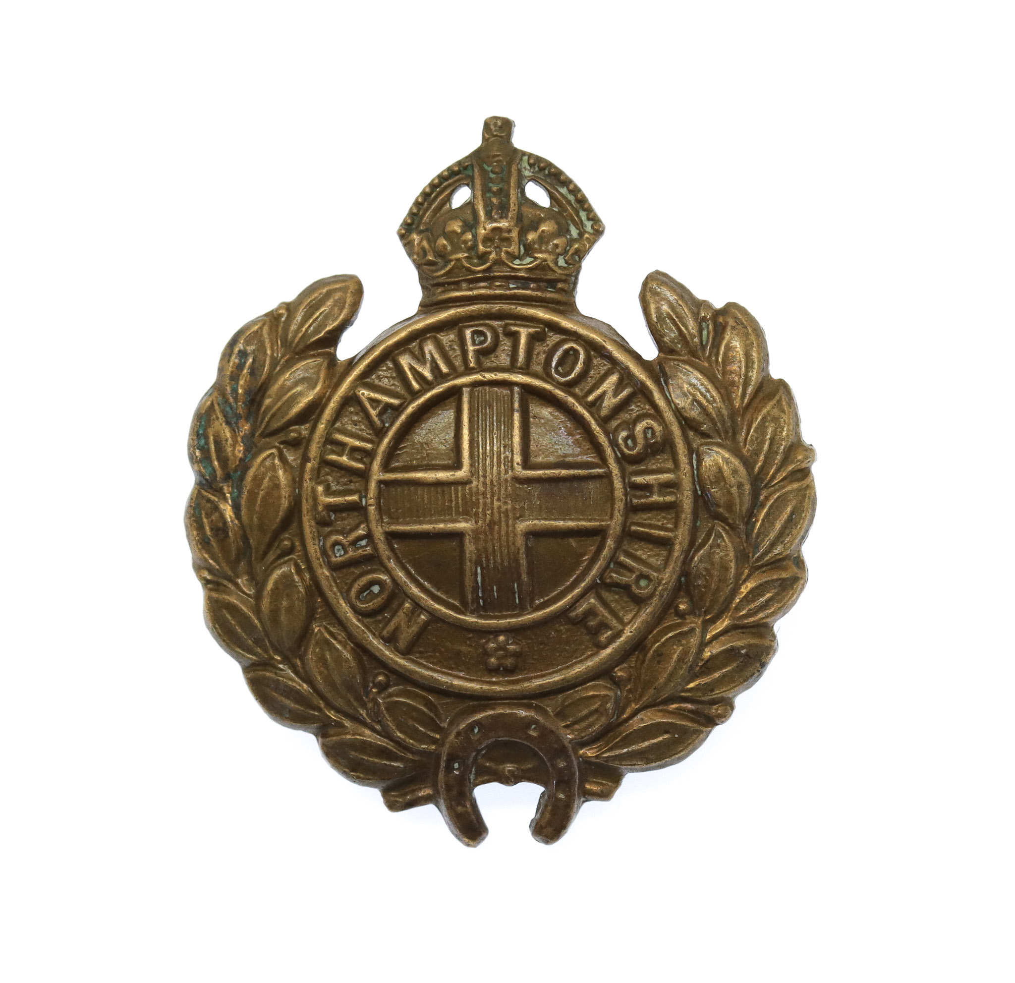 Northamptonshire Regiment Collar Badge - King's Crown