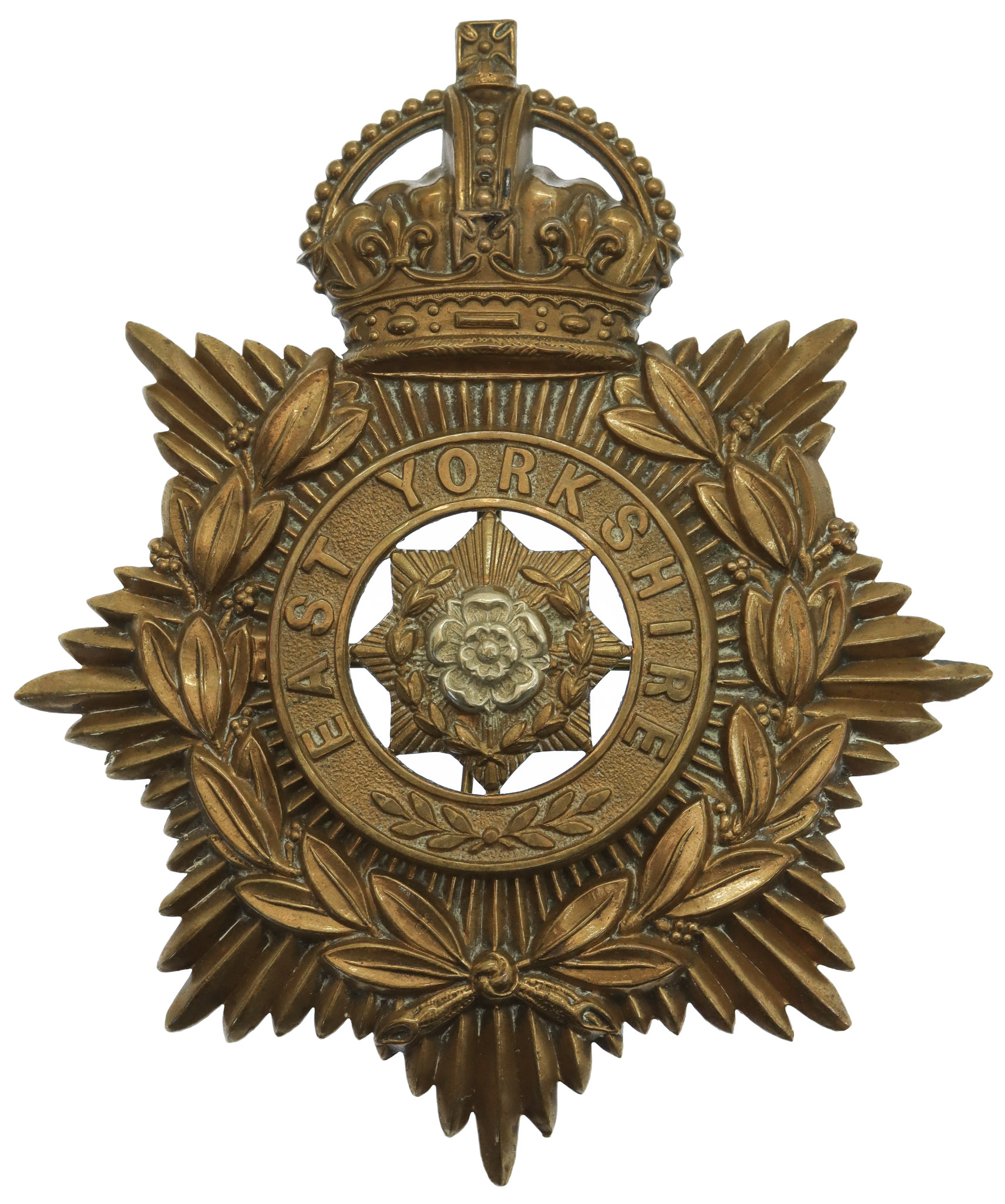 East Yorkshire Regiment Helmet Plate - King's Crown