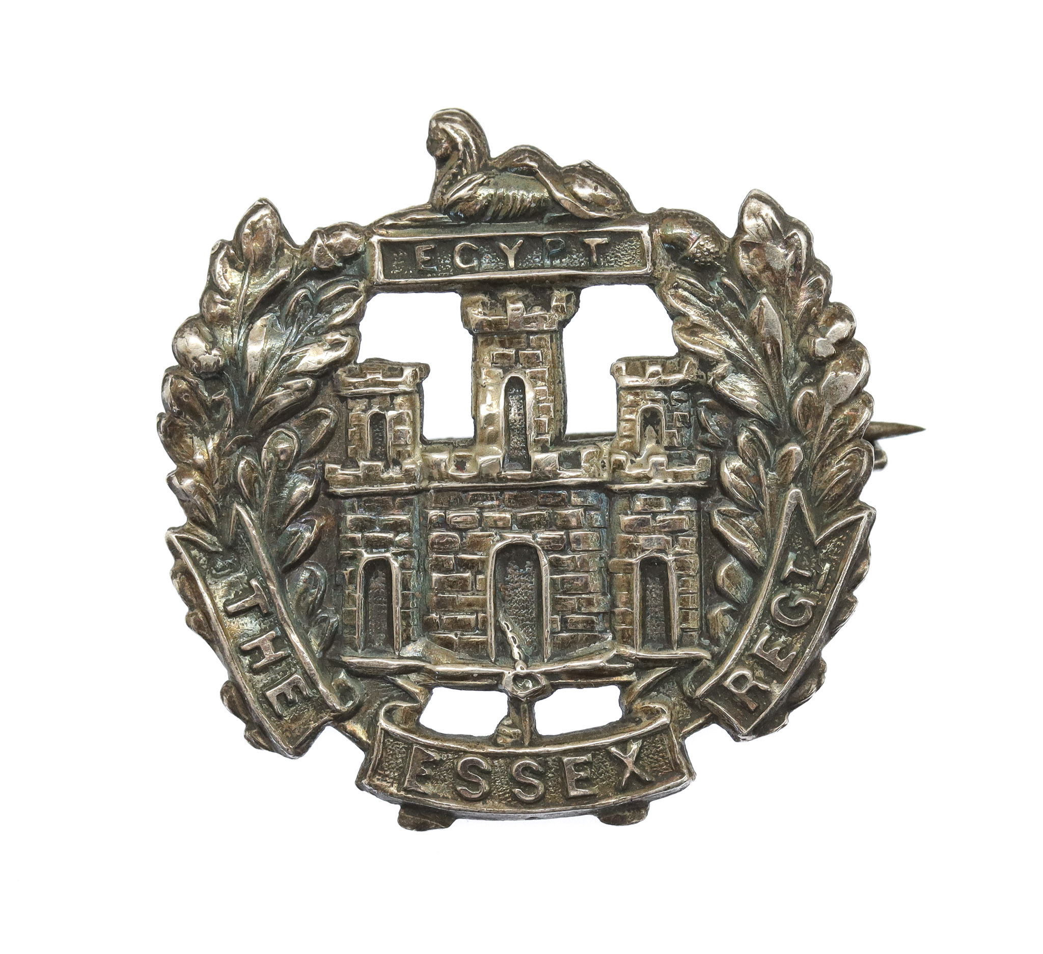 WW1 Essex Regiment 1906 Hallmarked Silver Sweetheart Brooch