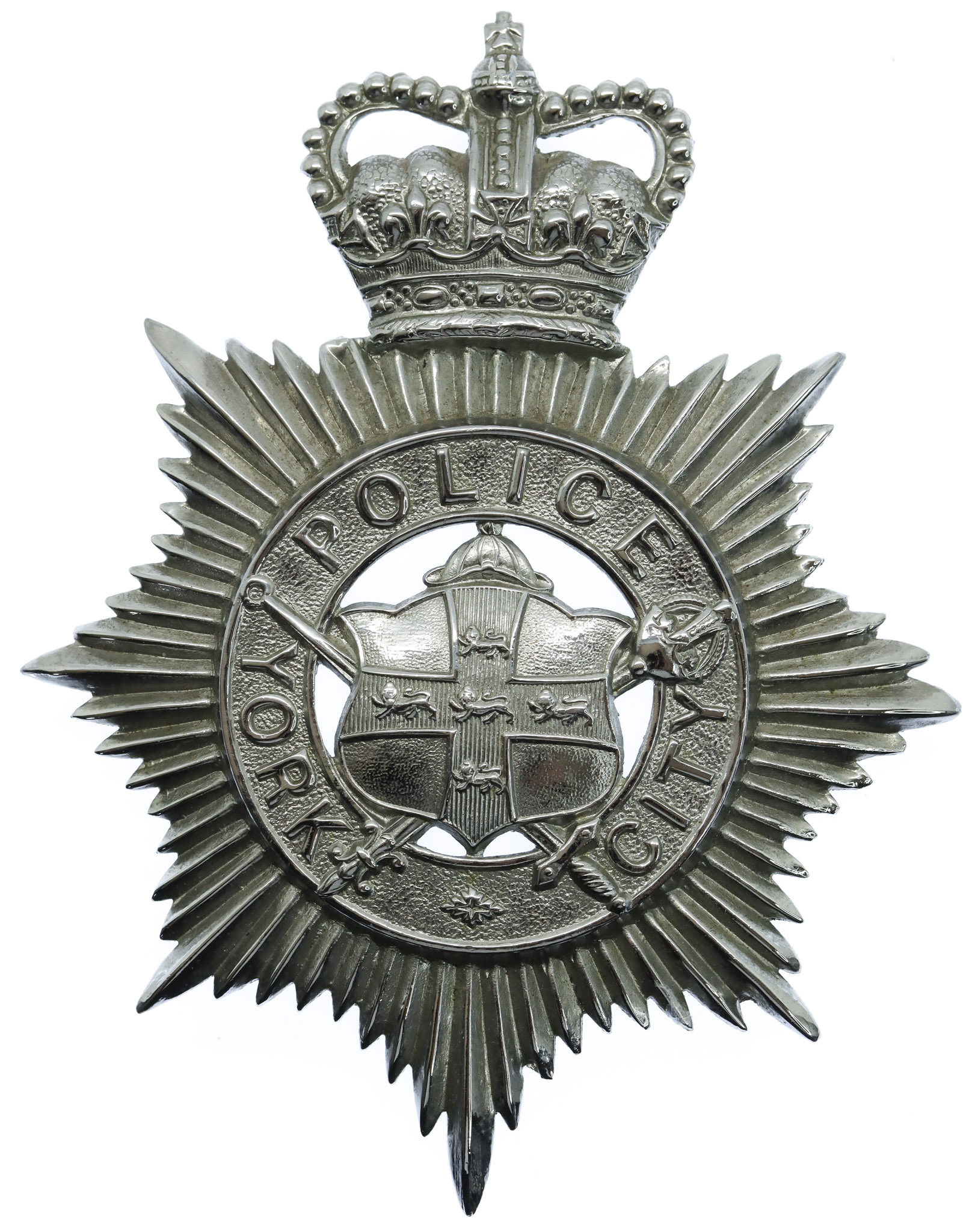 York City Police Helmet Plate - Queen's Crown