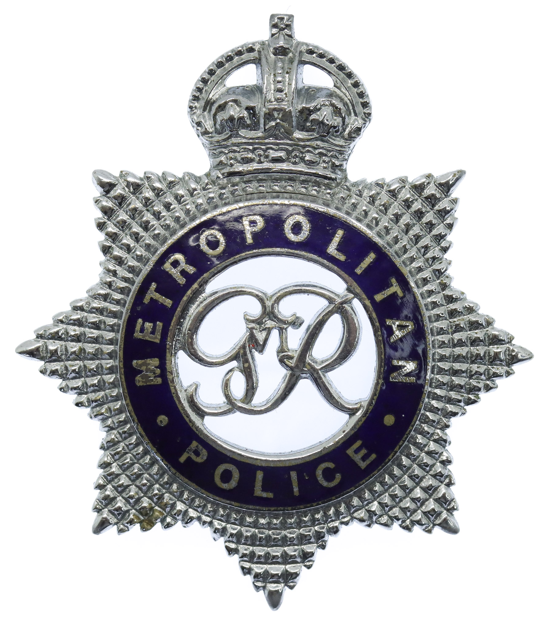George VI Metropolitan Police Senior Officer's Enamelled Cap Badge