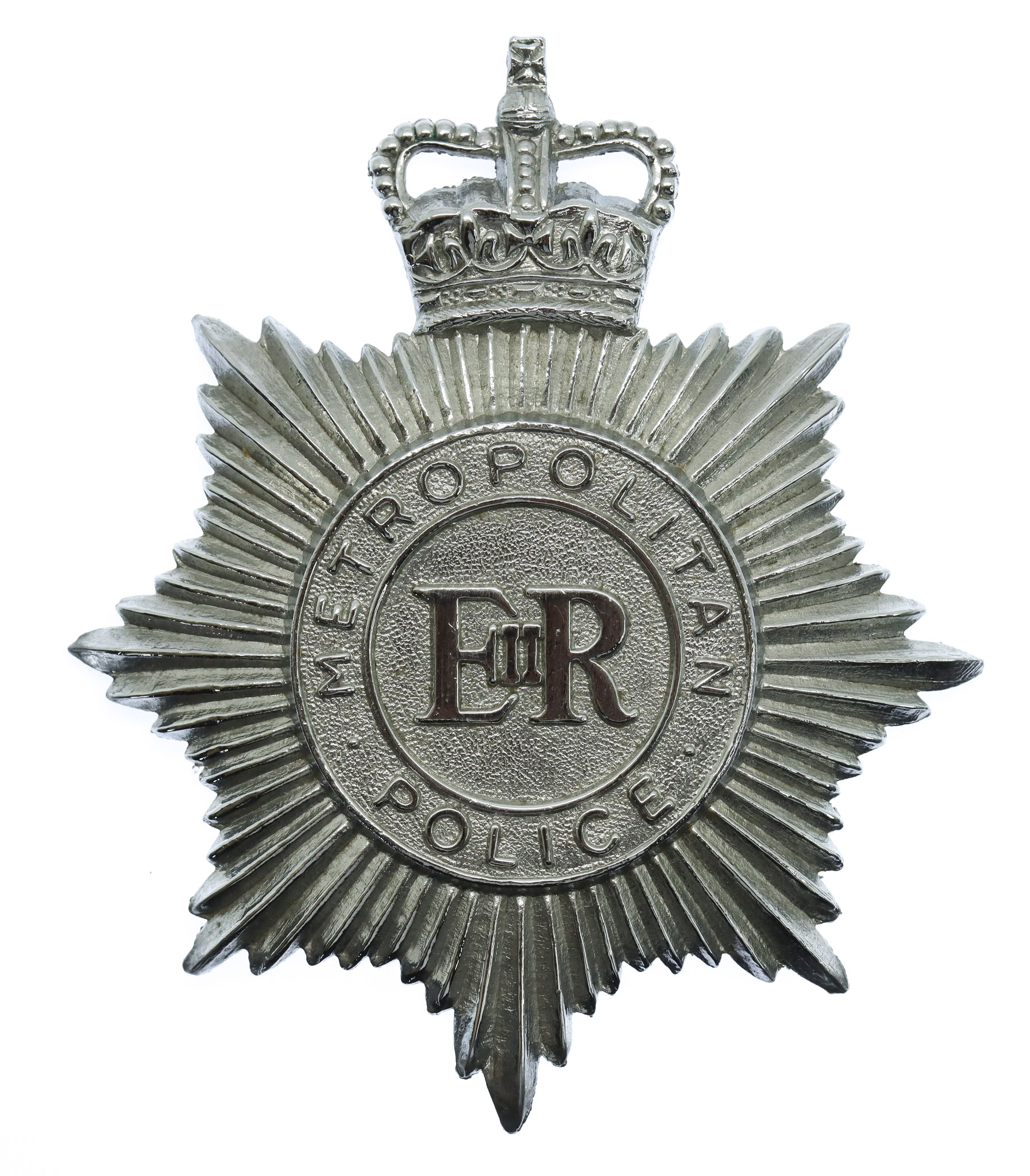 Metropolitan Police Noddy Bike Helmet Plate - Queen's Crown