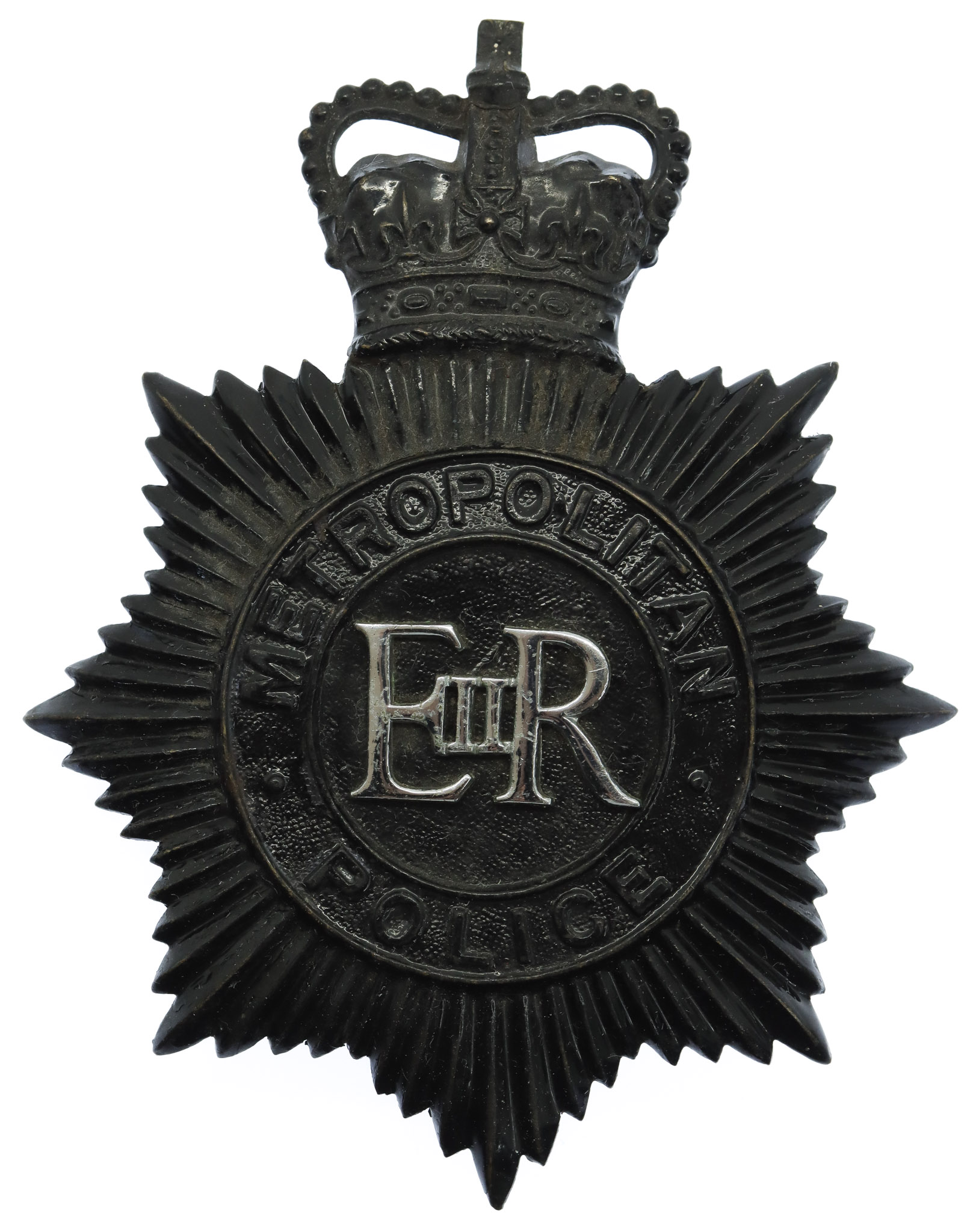 Metropolitan Police Night Helmet Plate - Queen's Crown