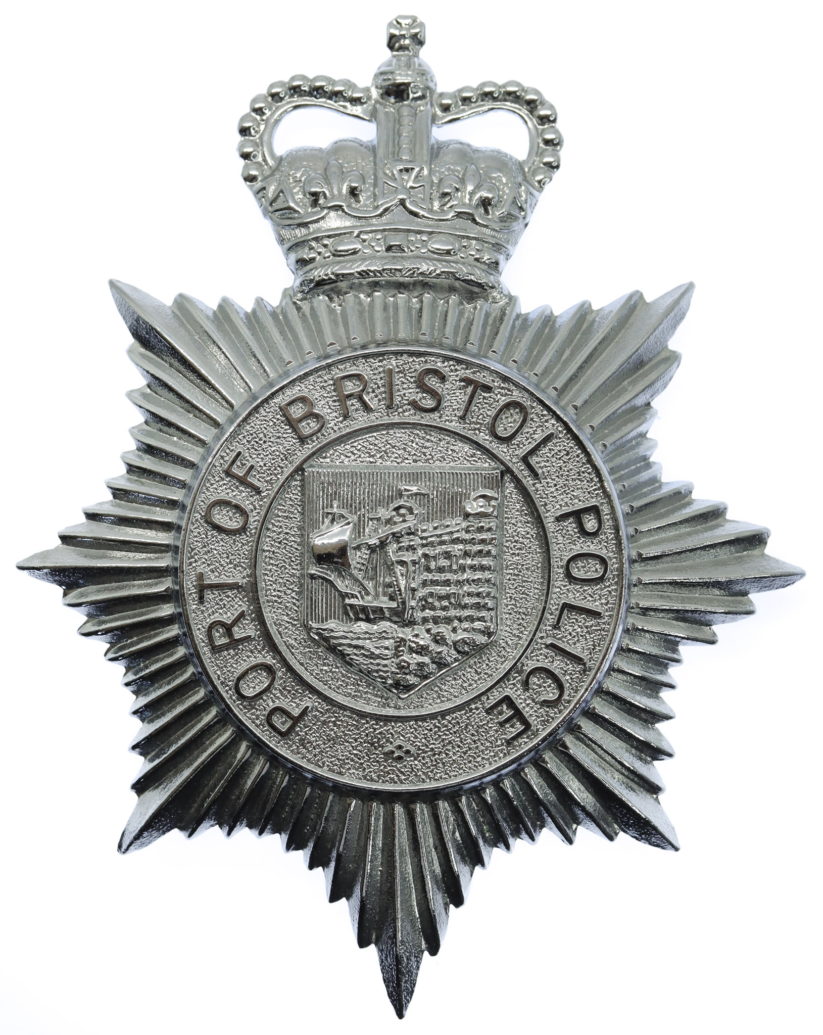 Port of Bristol Police Helmet Plate - Queen's Crown