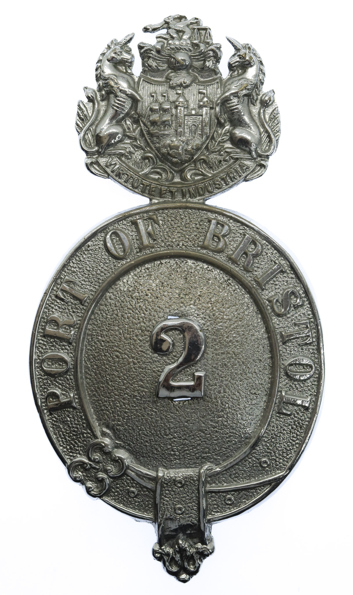 Port of Bristol Police Chrome Helmet Plate (2)