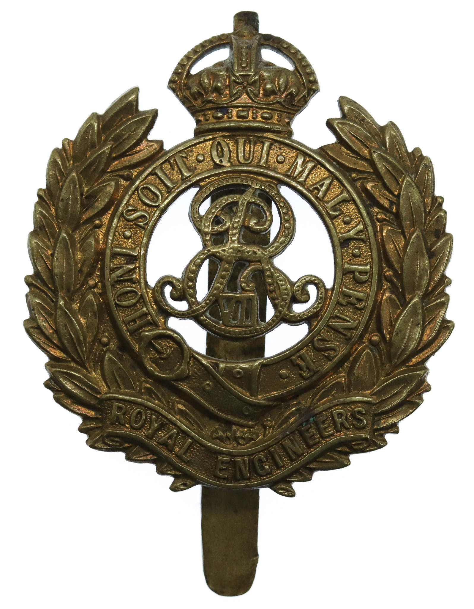Edward VII Royal Engineers Cap Badge