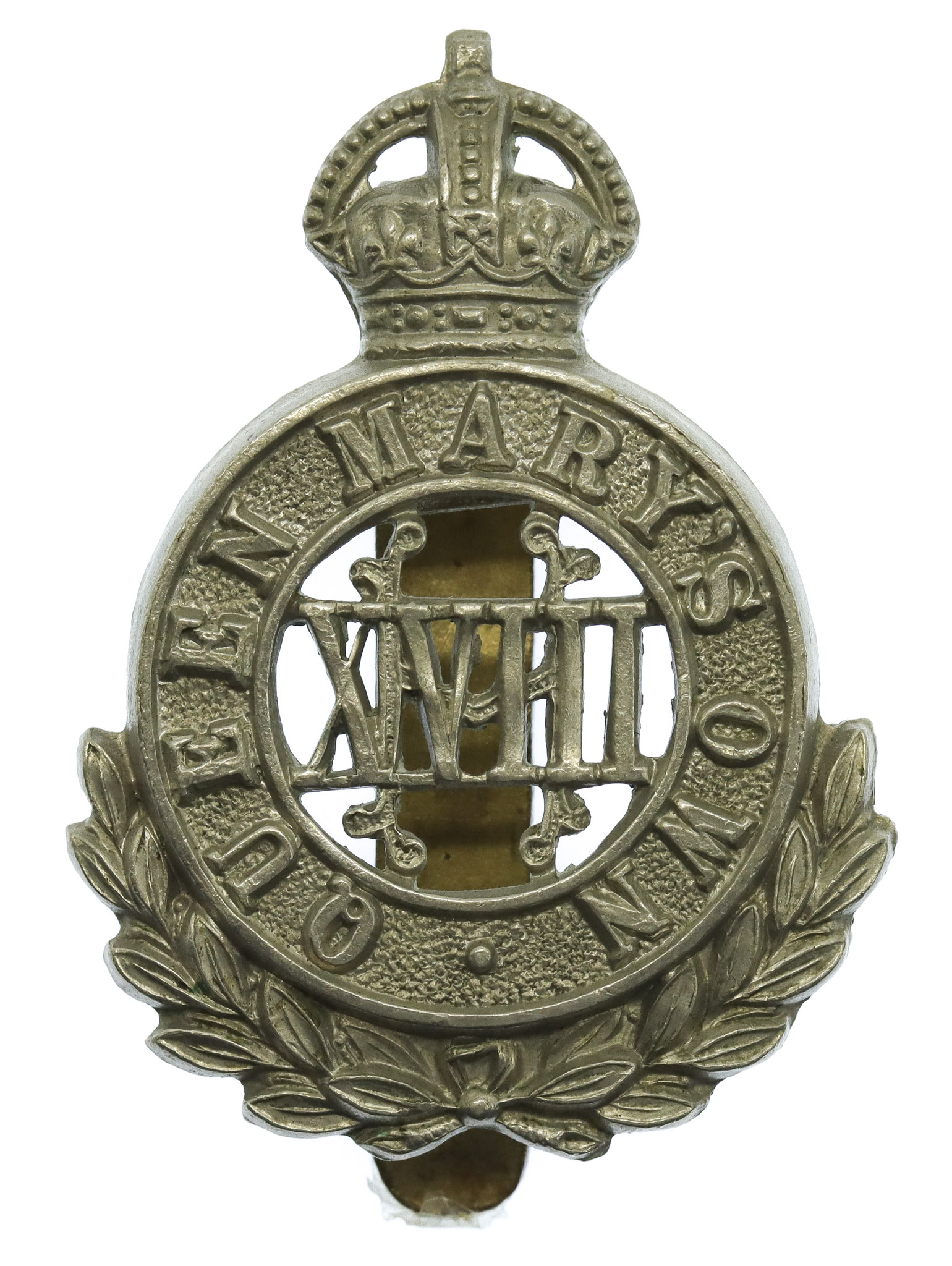 18th Hussars (Queen Mary's Own) Cap Badge - King's Crown