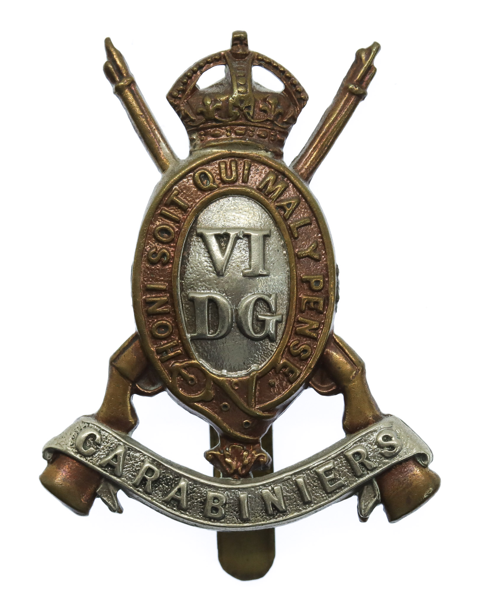 6th Dragoon Guards (Carabiniers) Cap Badge - King's Crown
