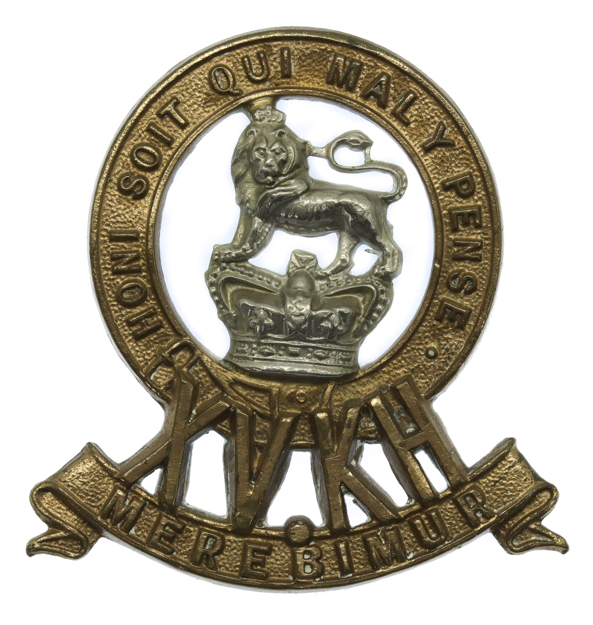 Victorian 15th King's Hussars Cap Badge