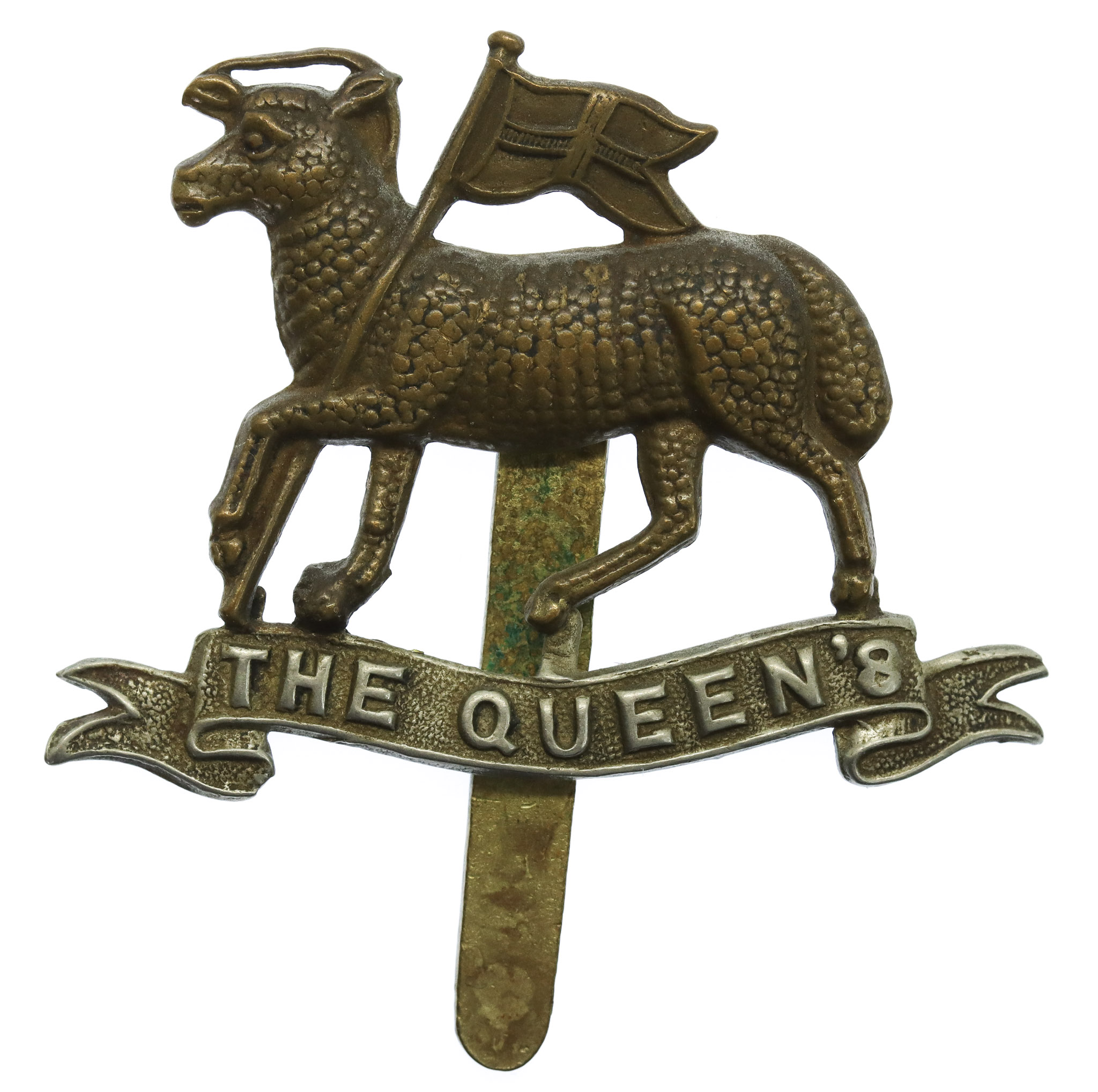 The Queen's (Royal West Surrey) Regiment Bi-metal Cap Badge