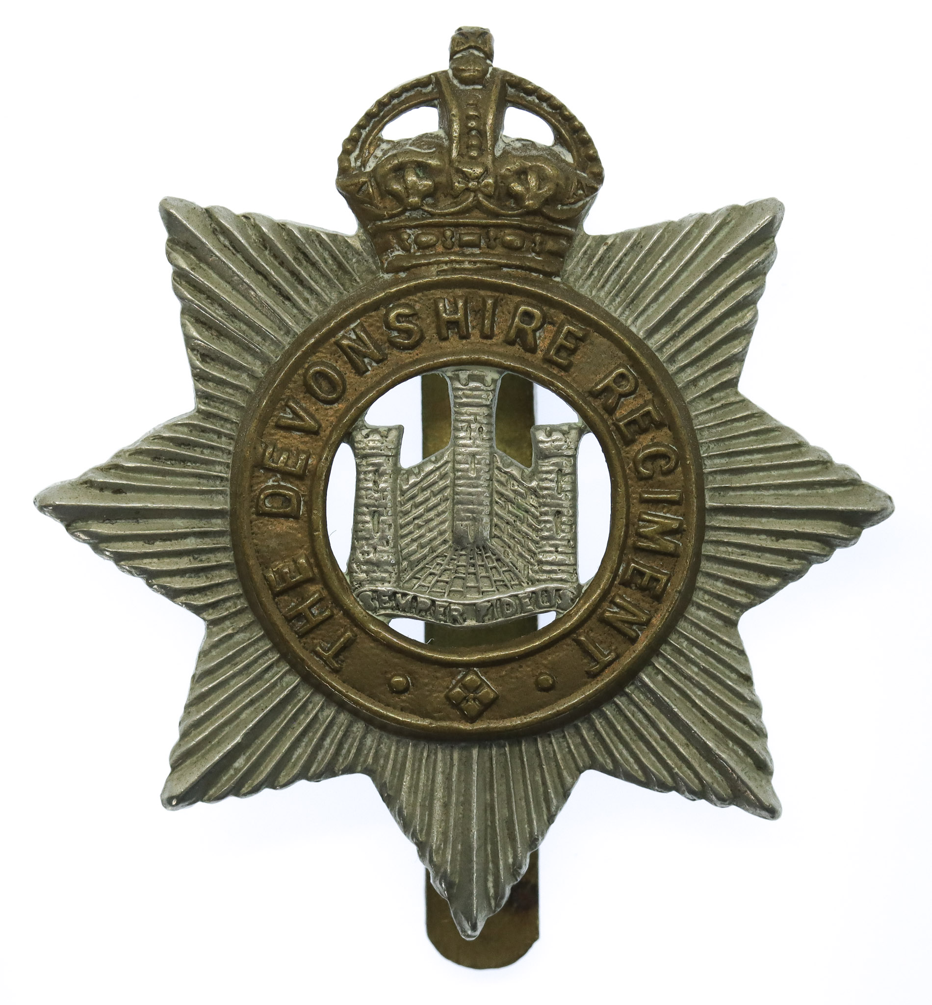 Devonshire Regiment Cap Badge - King's Crown