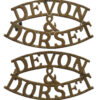 Pair of Devonshire & Dorset Regiment (DEVON/&/DORSET) Shoulder Titles