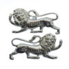 Pair of King's Own Royal Border Regiment Anodised (Staybrite) Collar Badges
