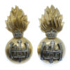 Pair of Royal Highland Fusiliers Anodised (Staybrite) Collar Badges