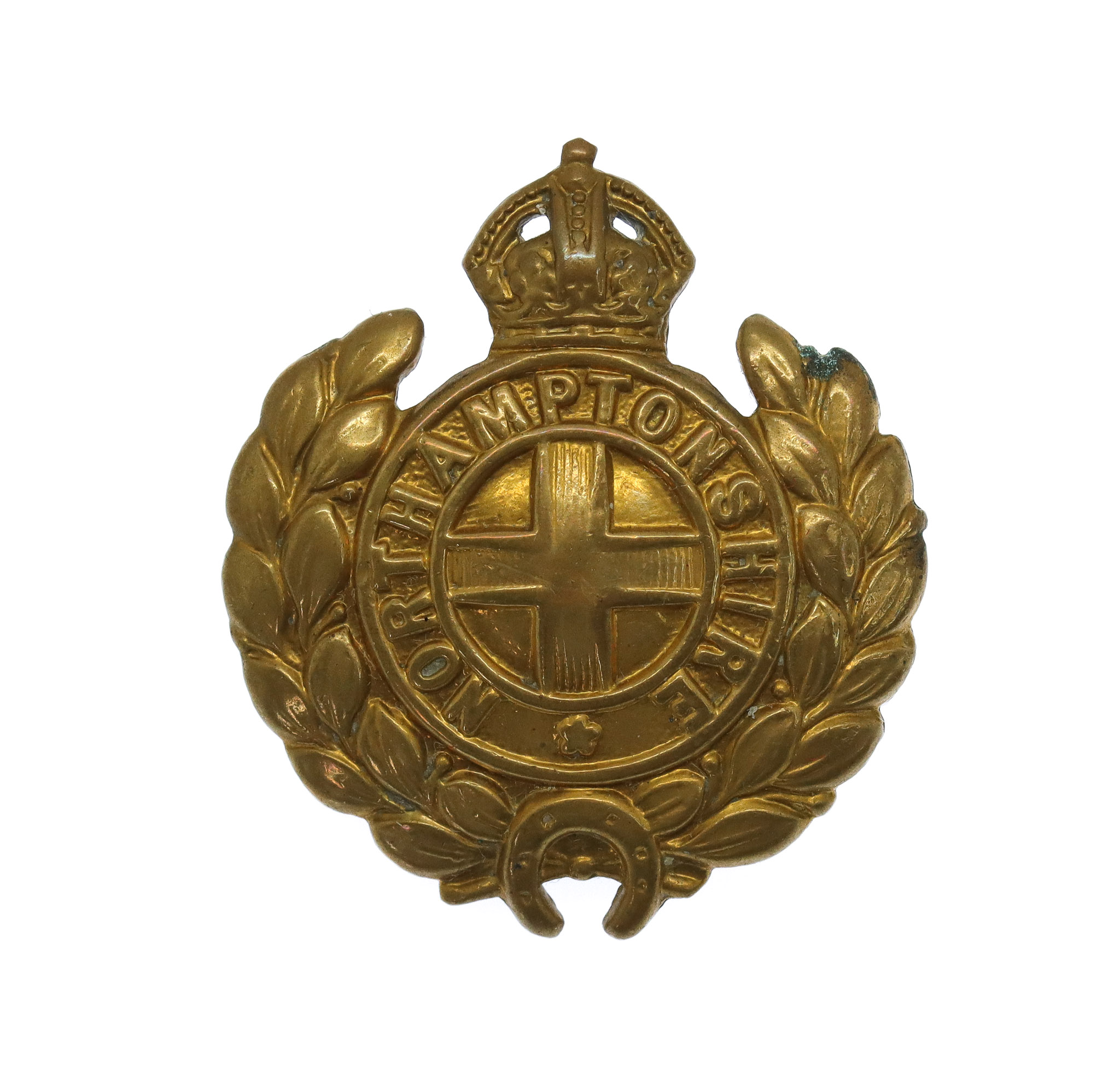 Northamptonshire Regiment Collar Badge - King's Crown