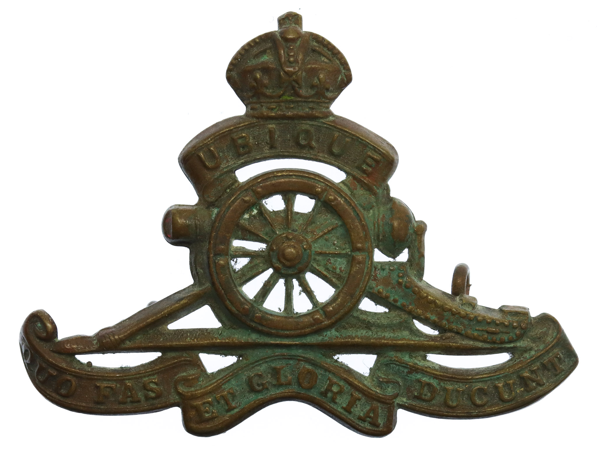 Canadian Field Artillery Cap Badge - King's Crown