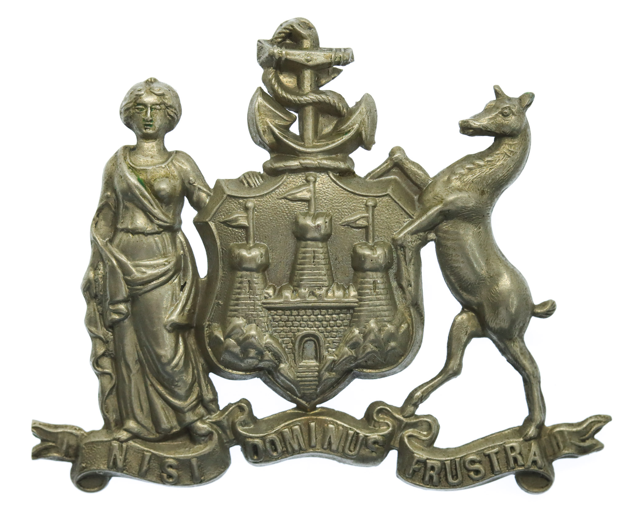 Edinburgh City Police Coat of Arms Helmet Plate 