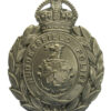 Huddersfield Police Wreath Helmet Plate - King's Crown