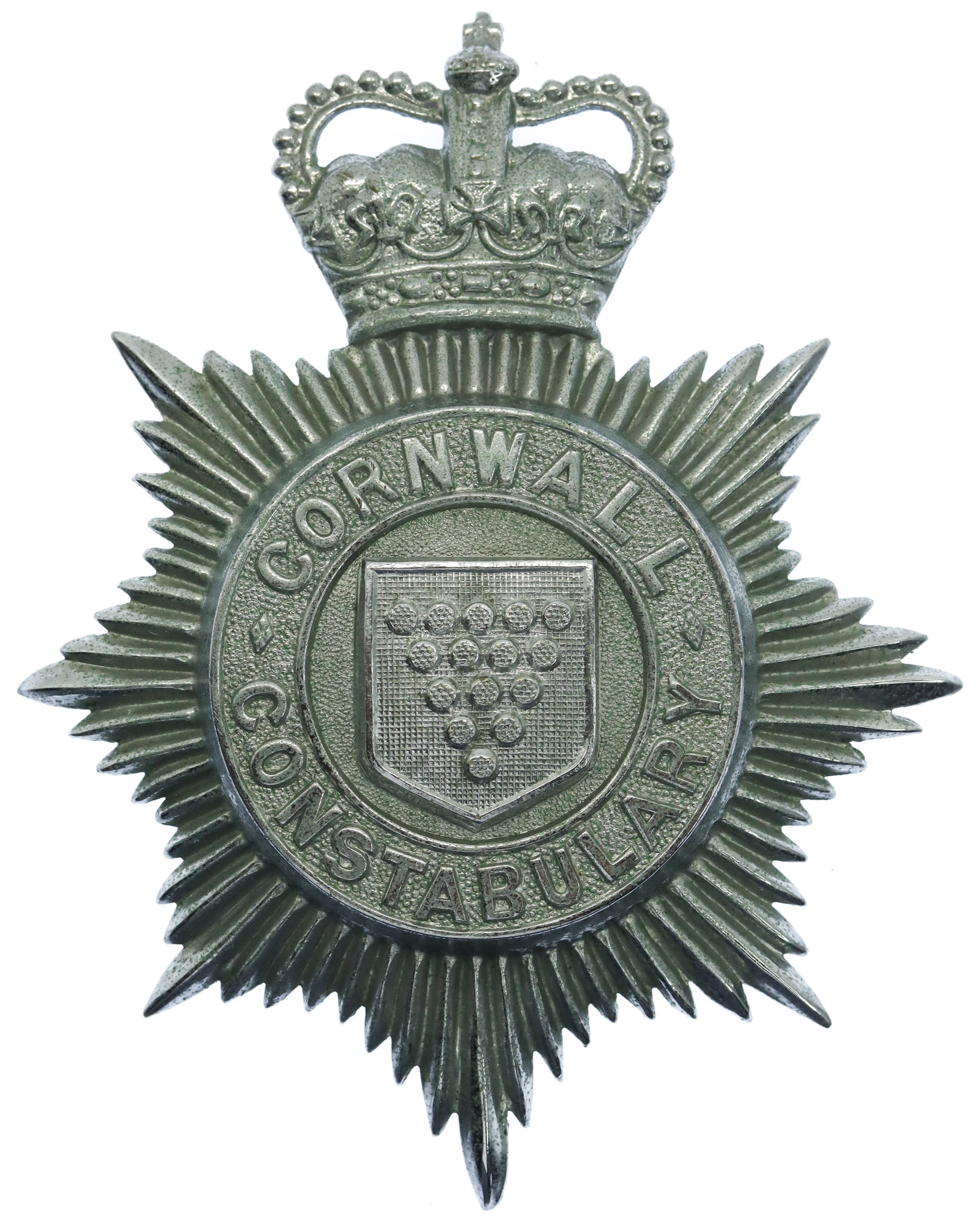 Cornwall Constabulary Helmet Plate - Queen's Crown