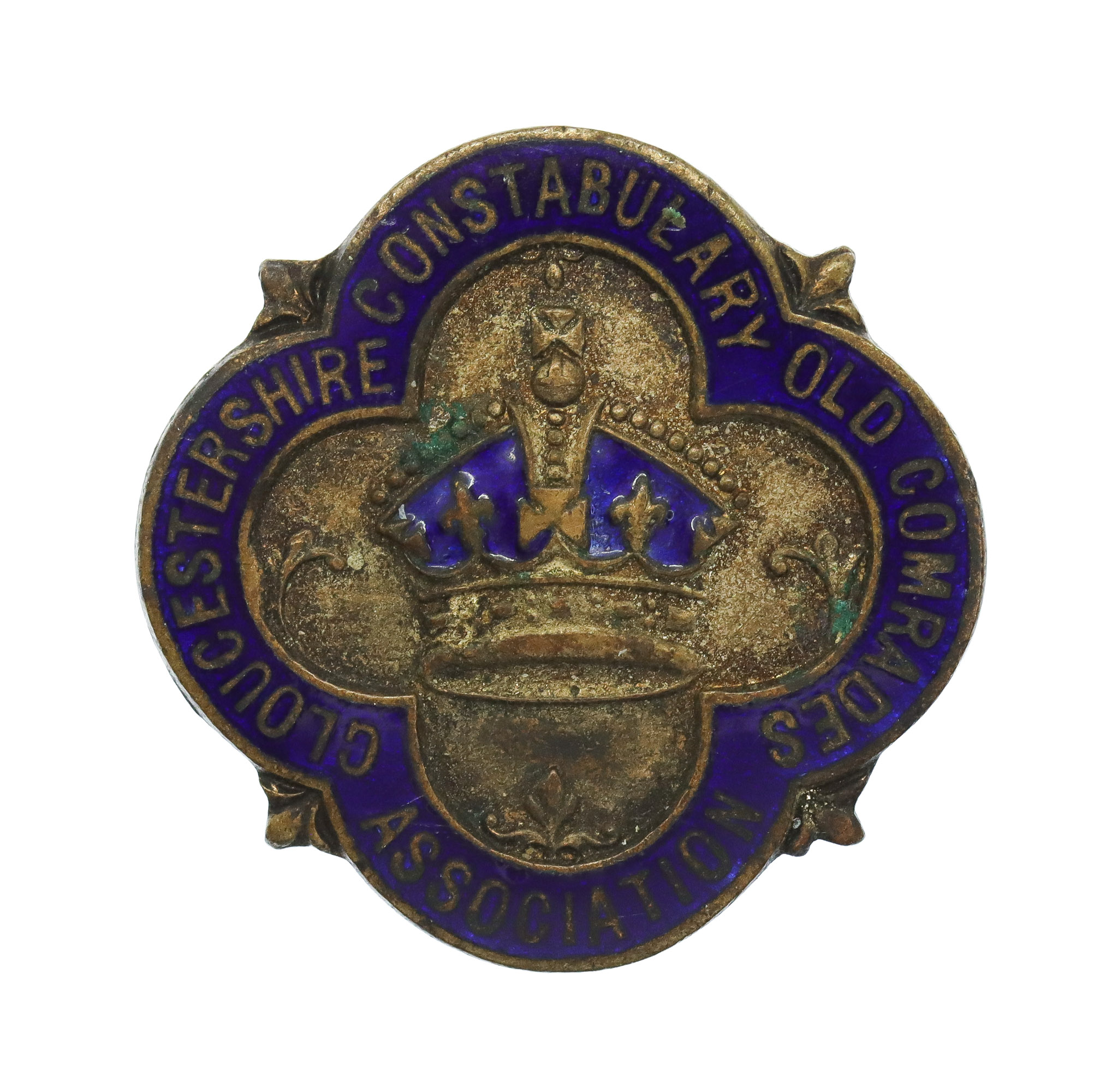 Gloucestershire Constabulary Old Comrades Association Enamelled Lapel Badge - King's Crown