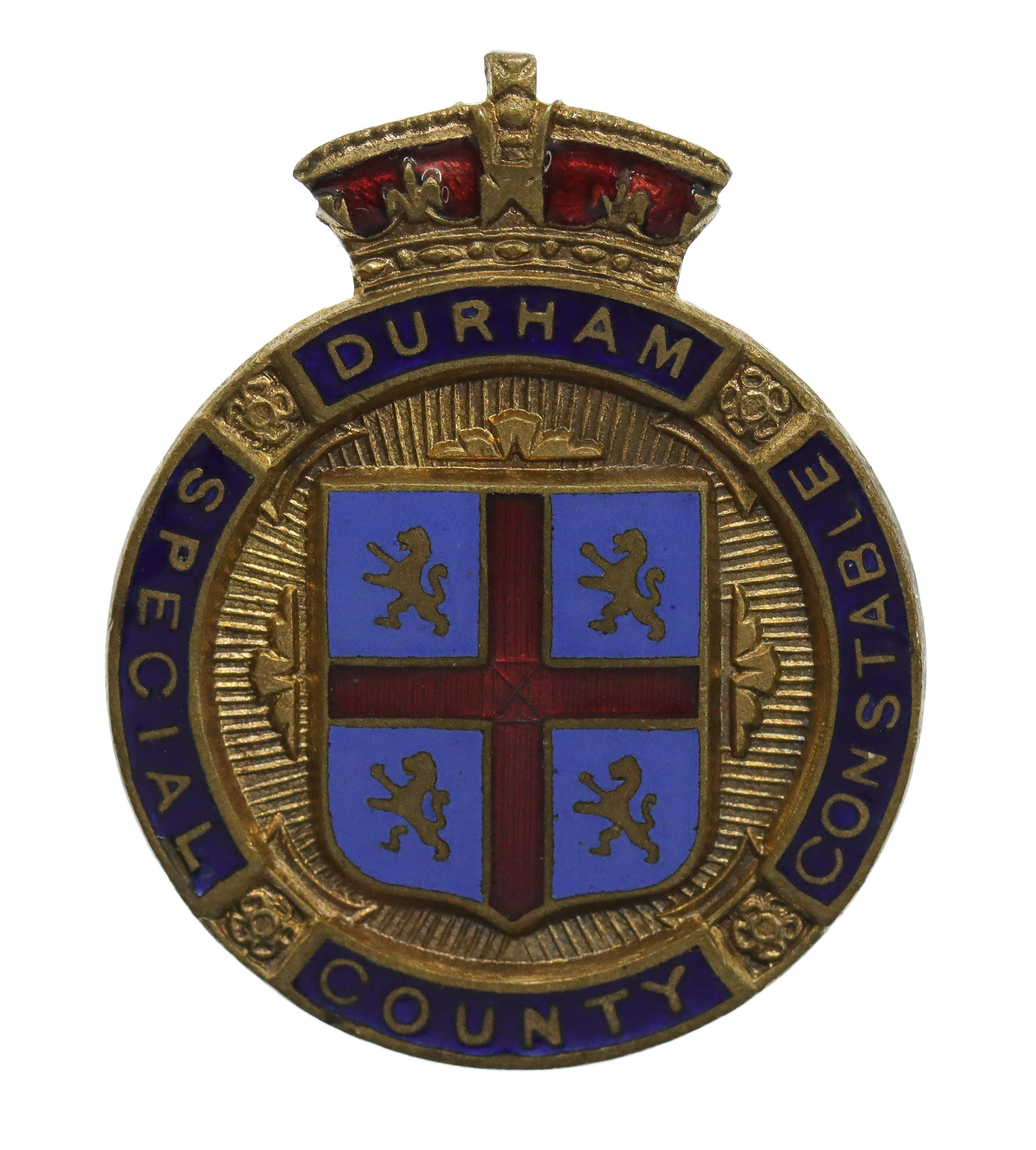 Durham County Constabulary Special Constable Enamelled Lapel Badge 