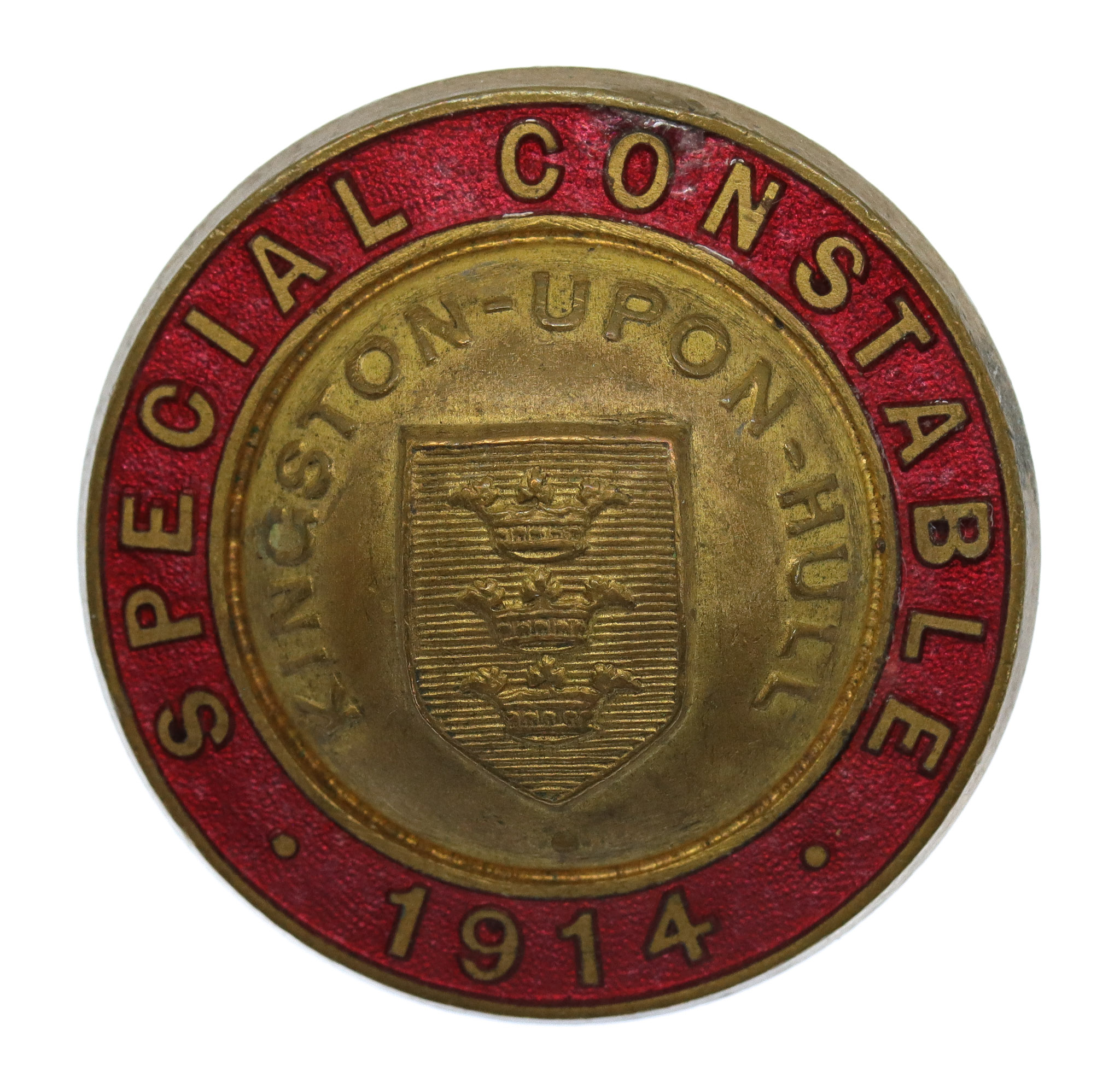 WW1 Kingston-Upon-Hull Special Constabulary 1914 Enamelled Lapel/Cap Badge