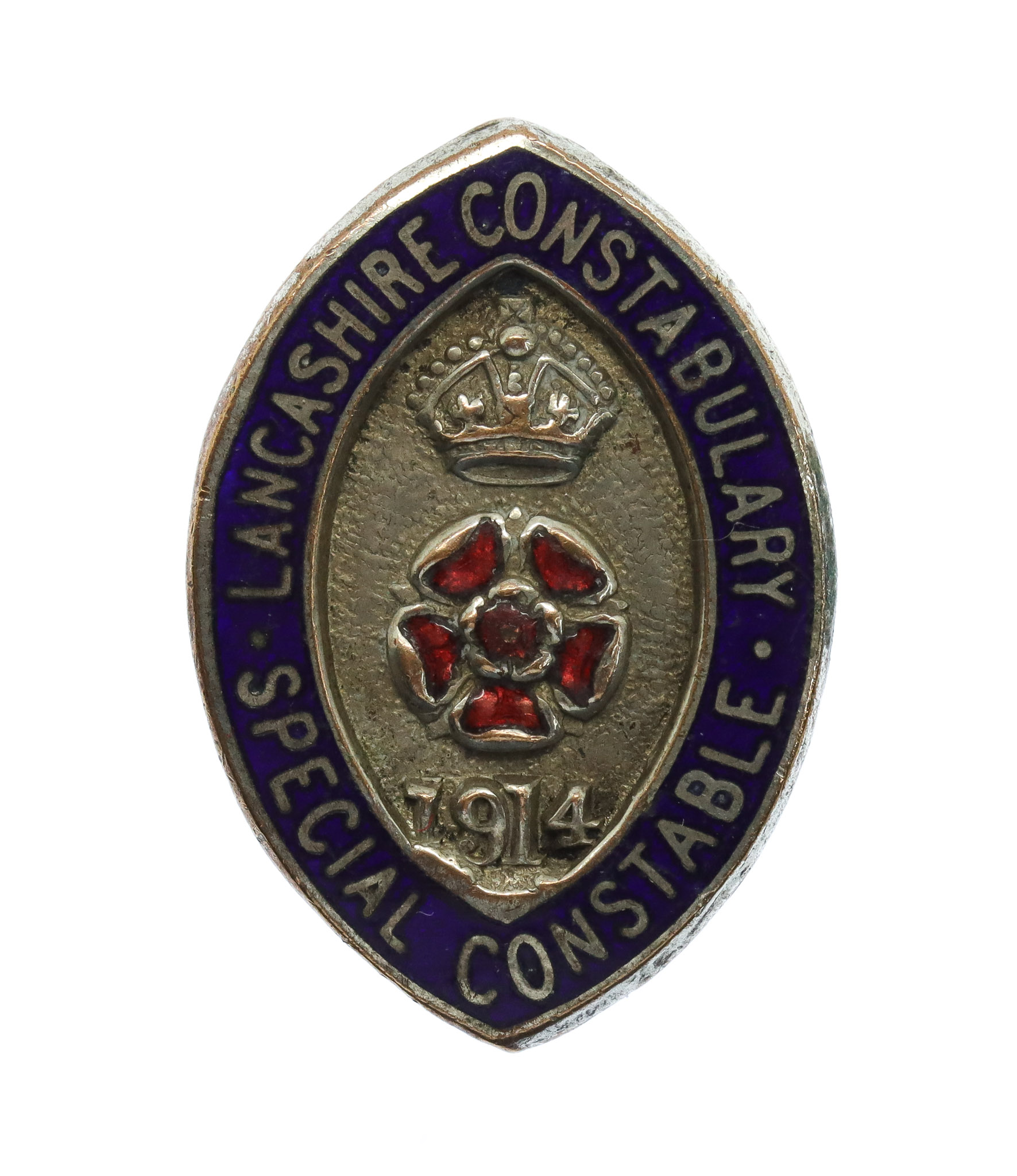 WW1 Lancashire Constabulary Special Constable 1914 Enamelled Lapel Badge